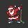 Hockey Fans & Christmas Enthusiasts Dabbing Santa Claus Hockey Player Festive Lights Red Green Orange Blue Art Sweatshirt - 2