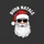 Holiday Humor Enthusiasts Gritty Vintage Santa Red Hat Black Sunglasses 'Buon Natale' Text Sweatshirt - 2