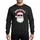 Holiday Humor Enthusiasts Gritty Vintage Santa Red Hat Black Sunglasses 'Buon Natale' Text Sweatshirt - 1