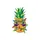 Holiday Lovers' Golden Pineapple Aviator Sunglasses Tropical Sunset Lenses Green Christmas Lights Festive Vector Art Sweatshirt - 2