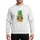 Holiday Lovers' Golden Pineapple Aviator Sunglasses Tropical Sunset Lenses Green Christmas Lights Festive Vector Art Sweatshirt - 1