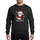 Kitten Lovers' Whimsical Gray Tabby Red Santa Hat Emerald Eyes White Snowflakes Merry Catmas Sweatshirt - 1
