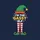 Festive Group Enthusiasts Whimsical Green Elf Hat Golden Bells Red White Striped Legs 'I'M THE GASSY ELF' Text Star Accents Sweatshirt - 2