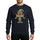 Holiday Enthusiasts Whimsical Elf Rowing Design, Green Hat, Bold Yellow Text, Striped Red Stockings, Golden Bells Sweatshirt - 1
