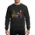 Christmas Enthusiasts' Vibrant Red Tractor Holiday Tree Rustic Art with Santa Hat, Gold Star & Snowflakes Sweatshirt - 1