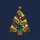 Music Lovers' Golden Yellow Red Green Brass Instrument Christmas Tree with Poinsettias Holly Star Gift Box Sweatshirt - 2