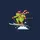 Winter Sports Enthusiasts' Dynamic Lime Green Frog Skier Mid-Air Jump, Bright Striped Beanie & Scarf, Flat Graphic Art Sweatshirt - 2