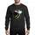 Bee Lovers' Festive Whimsical Golden Yellow Black Striped Bee Santa Hat Holiday Lights Design Sweatshirt - 1