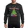 Holiday Enthusiasts' Vibrant Cartoon Christmas Tree, Red Blue Gold Ornaments, Festive Gifts & Merry Christmas Text Sweatshirt - 1