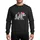Holiday Lovers' Black White Buffalo Plaid Bear Red Santa Hat Green Evergreen Berry Rustic Design Sweatshirt - 1