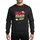 Holiday Humor Lovers Bold Red White Lime Green Christmas Typography Santa Sleigh Reindeer Graphic Sweatshirt - 1