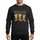 Yorkie Lovers' Whimsical Cartoon Yorkshire Terrier Puppies in Festive Red Christmas Stockings with Holiday Hats, Lights & Ornaments Sweatshirt - 1