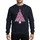 Holiday Celebrators' Vibrant Fuchsia & Soft Pink Interlocking Motif Tree White Snowflakes Hearts Butterflies Design Sweatshirt - 1
