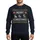 Retro Christmas Enthusiasts' Pixel Art Knit-Style Playful Reindeer MERRY CHRISTMAS Holly Pine Olive Green Red Pattern Sweatshirt - 1