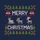 Retro Christmas Enthusiasts' Pixel Art Knit-Style Playful Reindeer MERRY CHRISTMAS Holly Pine Olive Green Red Pattern Sweatshirt - 2