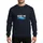 Ski & Snowboard Fans Retro Style Bold White APRÈS SKI Text, Blue Snow Wave Art Sweatshirt - 1