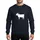 Farm Animal Lovers' Minimalist White Cow Silhouette Red Santa Hat Christmas Graphic Sweatshirt - 1