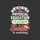 Educators' Whimsical Christmas Red Santa Hat Holly Green PE Teacher Bubble Outline Typographic Sweatshirt - 2