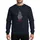 Tropical Christmas Fans' Elegant White Christmas Tree Silhouette, Red Stars & Blue Snowflakes, Wavy Reflection, Red Mele Kalikimaka Text Sweatshirt - 1