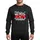 Runners' Festive Winter Typographic White Script Red Block Snow-Capped 'RUN' Black Rectangle Light Blue Snowflakes Sweatshirt - 1