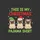 Pug Lovers' Whimsical Cartoon Pugs Festive Christmas Red Green Fawn Holiday Hats & Snowflakes Sweatshirt - 2