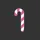 Pink Christmas Aesthetic Fans' Sleek Stylized Candy Cane Vibrant Bubblegum Pink White Diagonal Stripe Periwinkle Outline Sweatshirt - 2