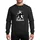 Bigfoot Believers' Stylized Black Bigfoot Rock-On Santa Hat White Christmas Tree Believe Script Gold Star Snowflakes Sweatshirt - 1