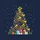 Trombone Players' Golden Brass Trombone Christmas Tree Holly Berries Snowflakes Gift Boxes Magenta Flat Graphic Sweatshirt - 2