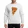 Christmas Pizza Lovers' Vibrant Cartoon Golden Crust Orange Cheese Pizza Slice Festive Multi-Color Lights Sweatshirt - 1