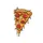 Christmas Pizza Lovers' Vibrant Cartoon Golden Crust Orange Cheese Pizza Slice Festive Multi-Color Lights Sweatshirt - 2