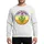 Christmas Lovers' Whimsical Circular Vibrant Green Saguaro Cactus, Red Santa Hat, Multi-Color Lights, Feliz Navidad Sweatshirt - 1