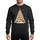 Collie Dog Lovers' Whimsical Christmas Tree with Santa Hats, Elf Hats, & Colorful Lights on Black Sweatshirt - 1