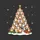Collie Dog Lovers' Whimsical Christmas Tree with Santa Hats, Elf Hats, & Colorful Lights on Black Sweatshirt - 2