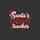 Teachers' Festive Red Script "Santa's FAVORITE Teacher" with Whimsical Santa Hat & Vibrant Christmas Lights Typographic Art Sweatshirt - 2