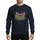 Holiday Enthusiasts' Whimsical Joyeux Noël Santa Hat, Gold Script, Vibrant Lights, Holly Berries & Hot Chocolate Mug Illustration Sweatshirt - 1