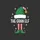 Christmas Family & Friends 'The Gran Elf' Whimsical Green Hat Red White Candy Cane Striped Socks Golden Bells Starburst Sweatshirt - 2