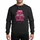Women's Rustic Hot Pink White Chicken Dog Silhouette Heart Script Design Sweatshirt - 1