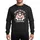 Christmas Celebrators' Whimsical Snowman Bowling Pin White Red Orange Santa Hat Snowflake Star Design Sweatshirt - 1
