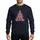 Holiday Bird Lovers' Whimsical Pink Flamingo Christmas Tree with Red Santa Hats, Holly, Yellow Star Sweatshirt - 1