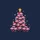Holiday Bird Lovers' Whimsical Pink Flamingo Christmas Tree with Red Santa Hats, Holly, Yellow Star Sweatshirt - 2