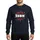Snowman Lovers' Festive Up To Snow Good Red White Playful Snowman Design with Santa Hat and Snowflakes Sweatshirt - 1
