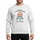 Christmas Lovers' Whimsical Sloth with Red Striped Cap, Mint Green Reindeer Sweater, Dark Grey 'Morning Person On Christmas' Script Text, White Stars Sweatshirt - 1