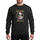 Sarcastic Christmas Fans' Weary White Skeleton in Red Santa Hat, Red Coffee Mug, Yellow Red Green Typography Sweatshirt - 1