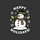 Holiday Celebrators Joyful Illustrative Plump White Snowman Red Green Scarf Orange Carrot Nose Happy Holidays Lettering Sweatshirt - 2