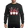 Christmas Lovers' Charming Red White Gnomes Snowflake Star Reindeer Illustration Sweatshirt - 1