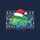 Fishing Enthusiasts' Vibrant Green Mahi-Mahi Santa Hat Christmas Lights Ugly Sweater Pattern Sweatshirt - 2