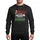 Faith-Inspired Celebrants' Vibrant Red Green White Christmas Typographic Candy Cane J Holly Lights Scroll Design Sweatshirt - 1