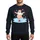 Festive Humor Fans' Humorous Cartoon Santa Belly Exposed Ice Skating Red Hat Mittens Sweatshirt - 1