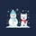 Westie Lovers' Whimsical White Westie Dog Blue Beanie Snowman Red Scarf Snowfall Art Sweatshirt - 2