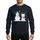 Westie Lovers' Whimsical White Westie Dog Blue Beanie Snowman Red Scarf Snowfall Art Sweatshirt - 1